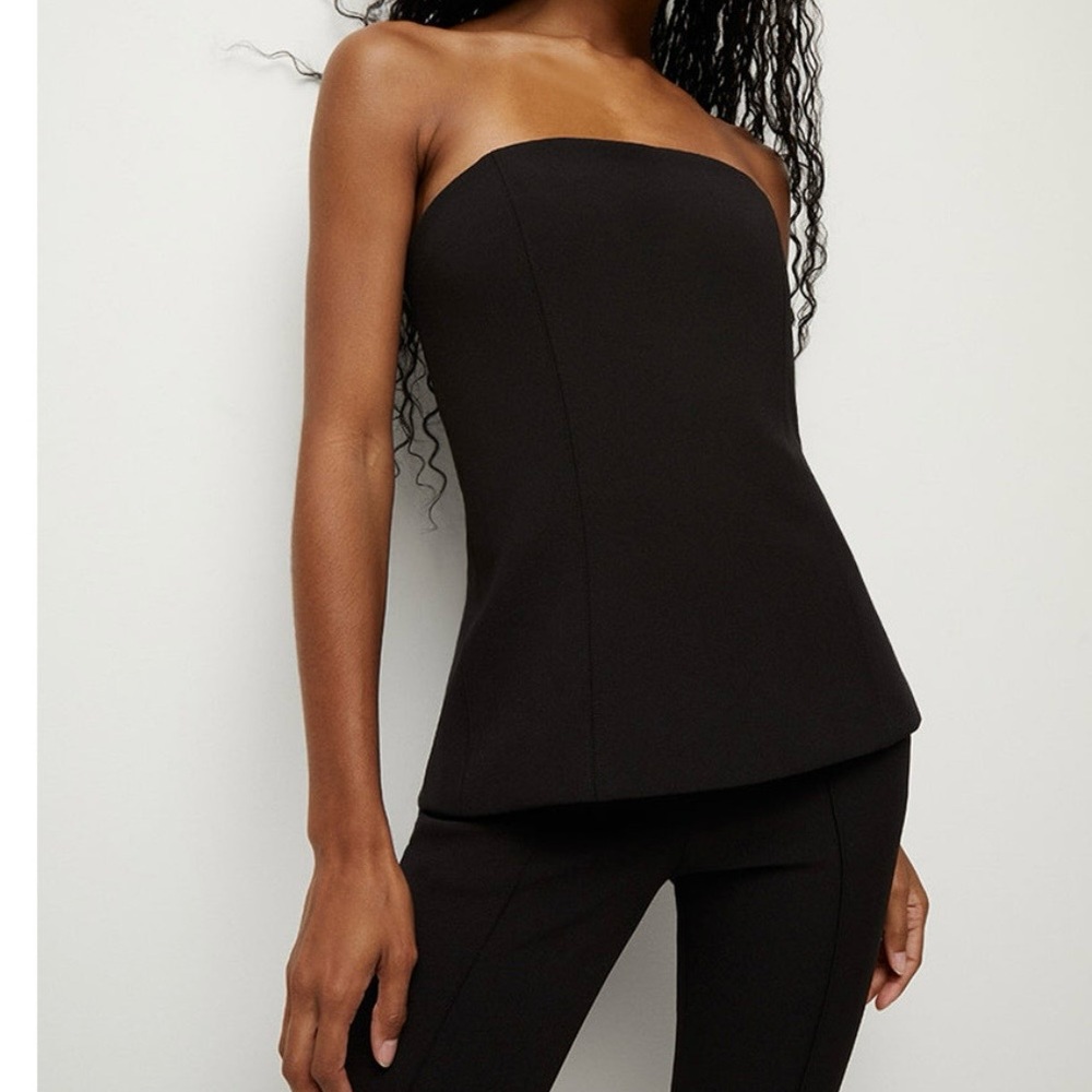 Veronica Beard Black Strapless Top